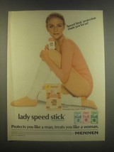 1985 Mennen Lady Speed Stick Ad - Made Just For Us - £14.61 GBP