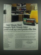 1985 Minute Maid Country Style Orange Juice Ad - £14.78 GBP