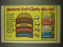 1985 Nabisco Ad - Fig Newtons, Apple Newtons, Cherry Newtons, Blueberry Newtons - £14.56 GBP
