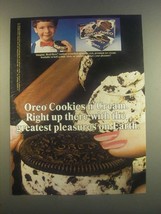 1985 Nabisco Oreo Cookies n' Cream Ice Cream Ad - £14.56 GBP