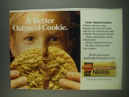 1985 Nestle Butterscotch Morsels Ad - A better Oatmeal Cookie - £14.48 GBP
