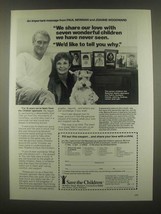 1985 Save The Children Ad - Paul Newman, J. Woodward - £14.50 GBP