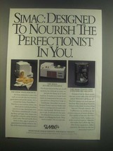 1985 Simac Ad - Pasta, Ice Cream, and Espresso Machines - £14.81 GBP