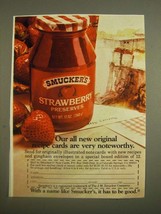 1985 Smucker&#39;s Strawberry Preserves Ad - Our recipe cards are very noteworthy - £14.72 GBP
