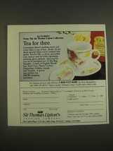 1985 Sir Thomas Lipton&#39;s Fortune Cup and Leaf Tea Ad - Tee for Thee - £14.49 GBP