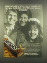 1985 Snickers Candy Bar Ad - After School - £14.78 GBP