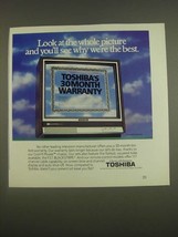 1985 Toshiba Television Ad - Look at whole picture and see why we're the best - $18.49