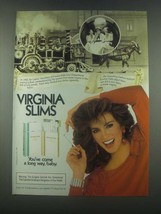 1985 Virginia Slims Cigarettes Ad - Ladies&#39; Auxiliary - £14.85 GBP