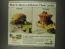 1985 Vlasic Pickle Ad - How to dress a delicious Vlasic pickle - $18.49