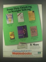 1985 Waldenbooks Book Store Ad - Thin Thinking - £14.55 GBP