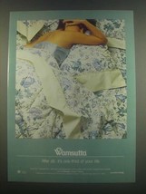 1985 Wamsutta Clenny Run Supercale Plus Sheets Ad - $18.49