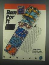 1985 Weekly Reader Family Software Ad - Run for It - $18.49