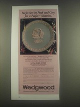 1985 Wedgwood Valentine&#39;s Plate Ad - Pink and Grey - £14.66 GBP