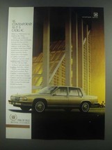 1986 Cadillac De Ville Ad - As Contemporary As It Is - $18.49