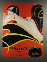 1986 i. Magnin Parfums Maxim&#39;s de Paris Perfume Ad - £14.54 GBP