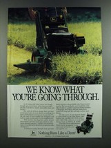 1986 John Deere Commercial Mower Ad - We Know What You're Going Through - $18.49