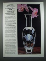 1986 Lenox Crystal Rose Vase Ad - £14.65 GBP