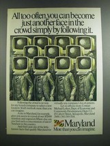 1986 Maryland Department of Economic and Community Development Ad - Another Face - £14.46 GBP