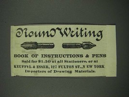 1883 Keuffel &amp; Esser Pens Ad - Round Writing - £14.54 GBP