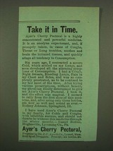 1886 Ayer&#39;s Cherry Pectoral Ad - Take it In Time - £14.77 GBP