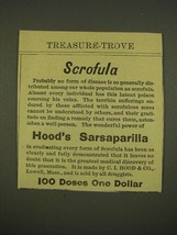 1886 Hood&#39;s Sarsaparilla Ad - Scrofula - $18.49
