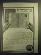 1913 Victor Records Ad - The Greatest Repertoire of Music - $18.49