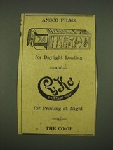 1915 Ansco Film Ad - For Daylight Loading - £14.65 GBP