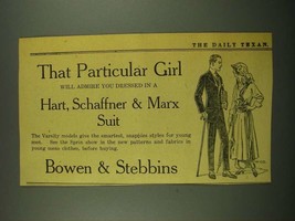 1915 Bowen & Stebbins Hart, Schaffner & Marx Suit Ad - $18.49