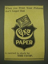 1915 Cyko Paper Ad - When You Print Your Pictures Don't Forget - $18.49
