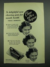 1937 Beech-Nut Oralgene Chewing Gum Ad - For Mouth Health - £14.54 GBP