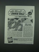 1938 Brer Rabbit Cooking Molasses Ad - Say Merry Christmas with my Cookie Dolls - £14.46 GBP