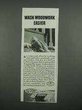 1938 Du Pont Sponge Ad - Wash Woodwork Easier - £14.76 GBP