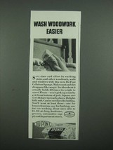 1938 Du Pont Sponge Ad - Wash Woodwork Easier - £14.81 GBP