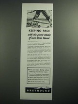 1942 Greyhound Bus Ad - Keeping Pace With the Giant Strides of War-Time - £14.50 GBP