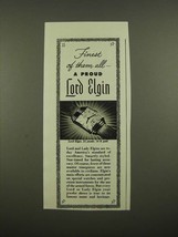 1942 Lord Elgin Watch Ad - Finest of Them All - £14.52 GBP