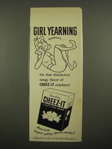 1948 Sunshine Cheez-it Crackers Ad - Girl Yearning - £14.78 GBP