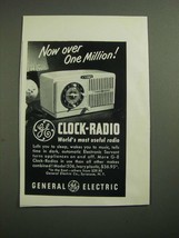 1950 General Electric Model 506 Clock-Radio Ad - Now Over One Million - $18.49