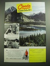 1952 Canadian Government Travel Bureau Ad - Vacations Unlimited - £13.82 GBP