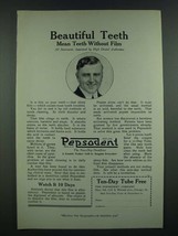 1919 Pepsodent Tooth paste Ad - Beautiful Teeth - $18.49