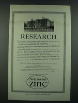 1919 New Jersey Zinc Ad - Research - $18.49