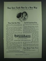 1919 Pepsodent Tooth paste Ad - They Save Teeth Now in a New Way - $18.49
