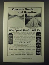 1919 Portland Cement Association Ad - Concrete Roads and Gasoline - £14.81 GBP