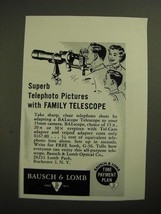 1958 Bausch &amp; Lomb Telescope Ad - Superb Telephoto Pictures - £14.61 GBP