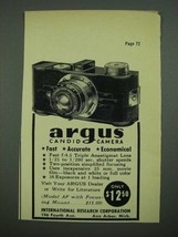 1938 Argus Model AF Camera Ad - Candid Camera - £14.48 GBP