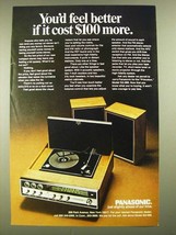 1969 Panasonic Princeton Model SG-999 Stereo Ad - You'd Feel Better - $18.49