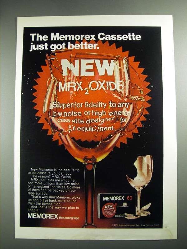 1973 Memorex MRX Cassette Ad - Just Got Better - $18.49