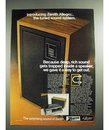 1973 Zenith Woodstock Model E594W Allegro 3000 Stereo Ad - £14.52 GBP