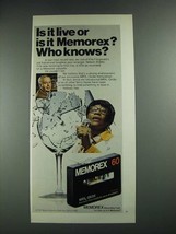 1975 Memorex MRX2 Oxide Cassette Ad - Ella Fitzgerald and Nelson Riddle - £14.50 GBP