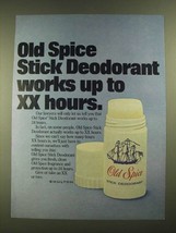 1977 Old Spice Stick Deodorant Ad - Works Up to XX hours - $18.49