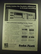 1977 Radio Shack TR-802 Record/Play 8-Track Deck Ad - $18.49